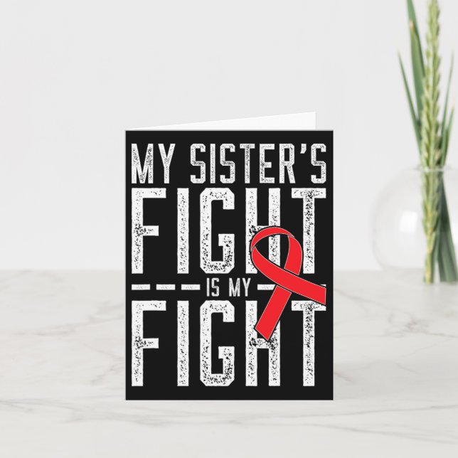 Min systers kamp är min kamp mot blodcancer kort (Framsida)