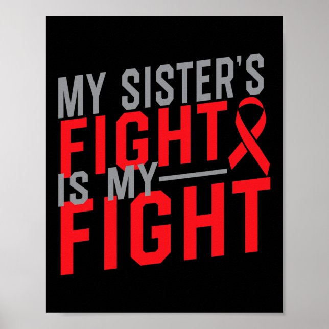 Min systers kamp är min kamp mot blodcancer poster (Framsidan)