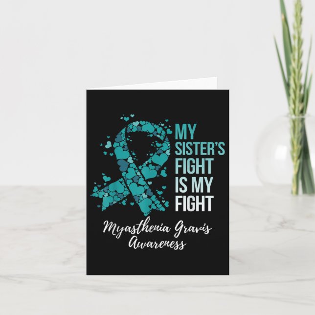 Min systers kamp är min kamp mot Myasthenia Gravis Kort (Framsida)