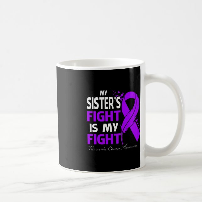 Min systers kamp är min kamp mot pankreascancer kaffemugg (Höger)