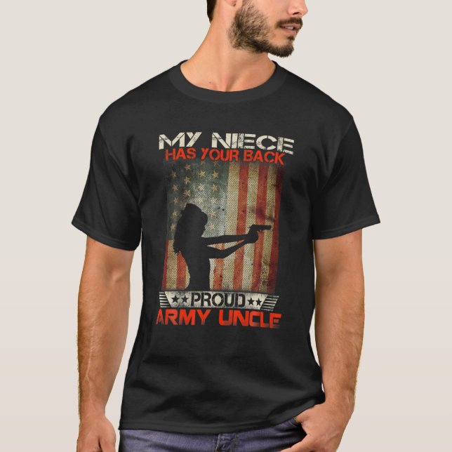 Min systerson har ryggen - Proud Arméns morbror T Shirt (Framsida)