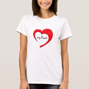 Min T-tröja för hjärta II (som är röd på lju T Shirt