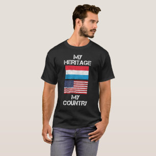 Min T-tröja för landLuxembourger amerikan Tee Shirt