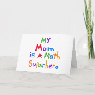 Min T-tröja och gåvor för mammaMathSuperhero Kort