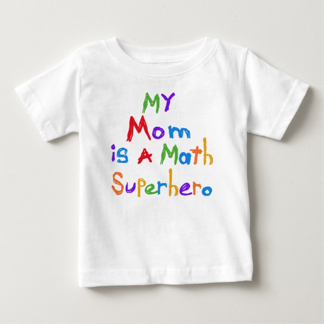 Min T-tröja och gåvor för mammaMathSuperhero T-shirt (Framsida)