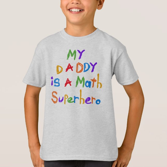 Min T-tröja och gåvor för pappaMathSuperhero Tee (Framsida)