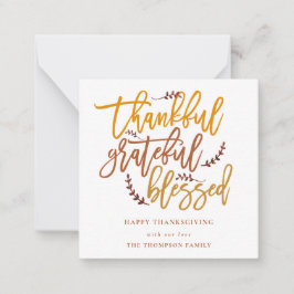MIN tacksamt tacksamt kort för välsignad Thanksgiv