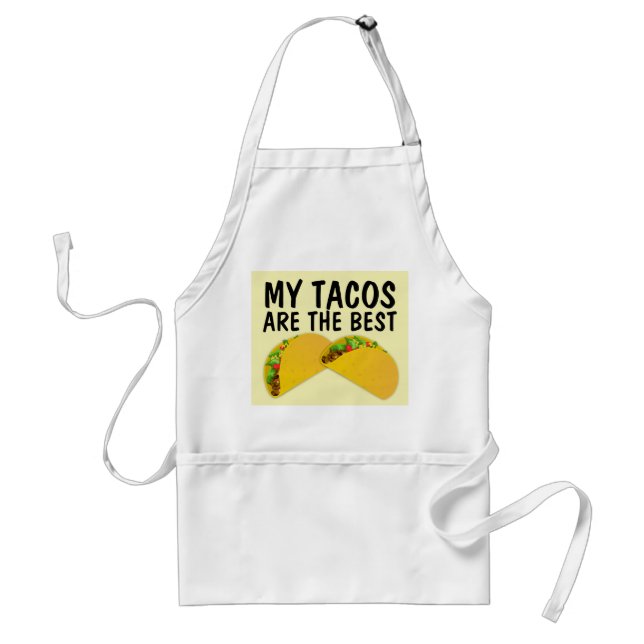 MIN TACOS ÄR DEN BÄSTA KITCHEN TACO APRONS FÖRKLÄDE (Framsidan)