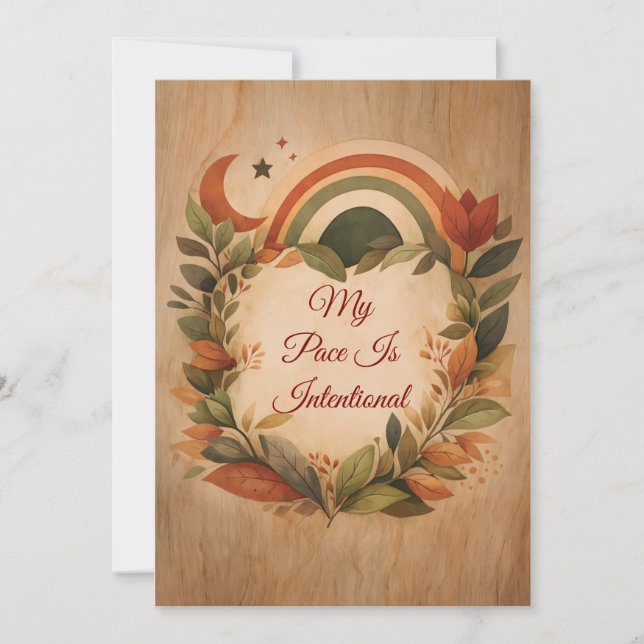 Min takt är medveten | Långsam levnadsmiljö |  Julkort (Framsida)