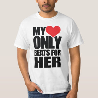 MIN TAKTER FÖR HJÄRTA ENDAST FÖR HENNE TEE SHIRT