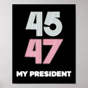 Min talman Trump 45 47 Invigningsdag 2025 Vin Poster