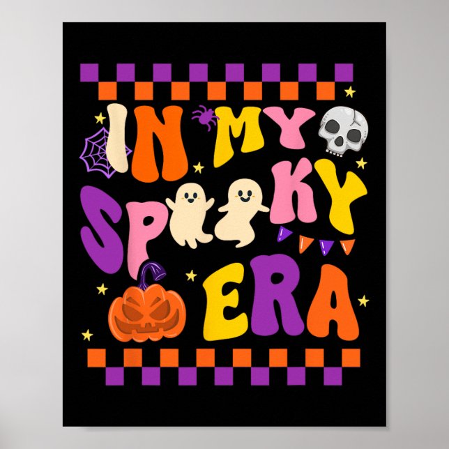 Min taloky Era Cute Ghost Funny Halloween Poster (Framsidan)