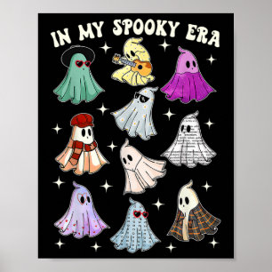 Min taloky Era Groovy Ghost Halloween Funny Poster