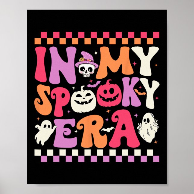 Min taloky Era Halloween Ghost Groovy Hippie Hallo Poster (Framsidan)