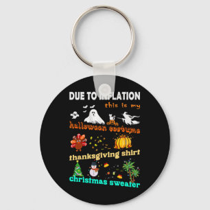 Min taloky Halloween-Thanksgiving, ugga kostym 1 Nyckelring