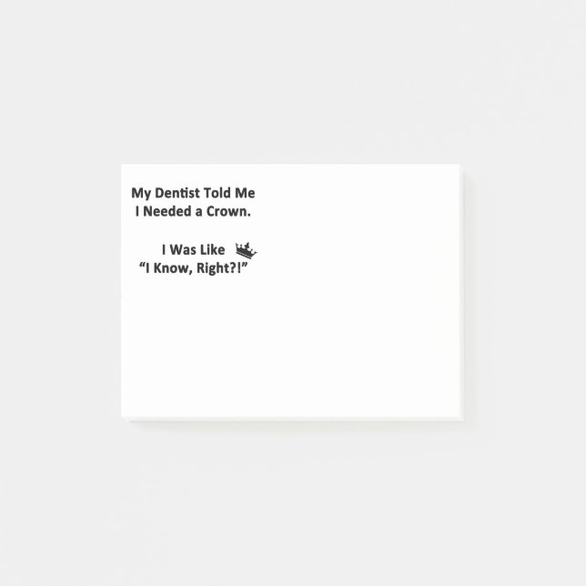 Min tandläkare berättade mig post-it block (Framsida)