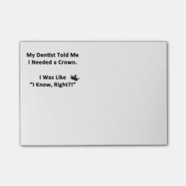 Min tandläkare berättade mig post-it block