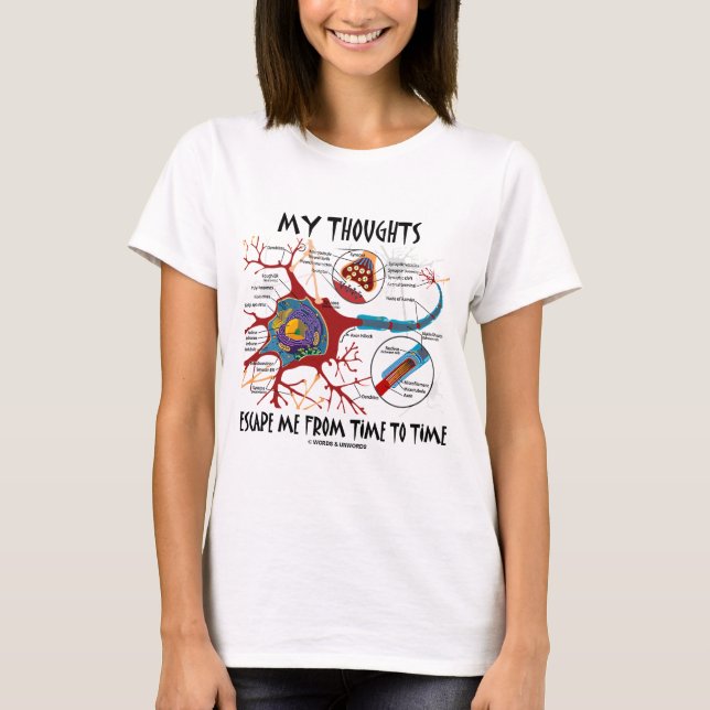 Min tankeflykt mig ibland t-shirt (Framsida)