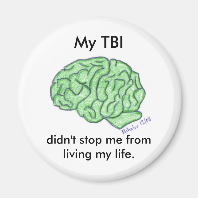 "Min TBI stoppade mig inte.." magnet. Magnet (Framsidan)