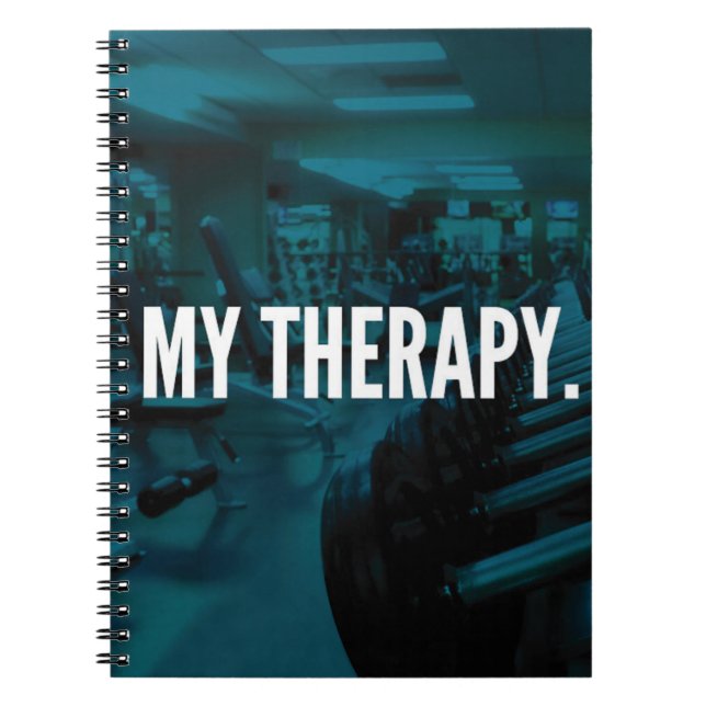 MIN TEERAPY - Bodybuilding Workout Motivational Anteckningsbok (Framsidan)