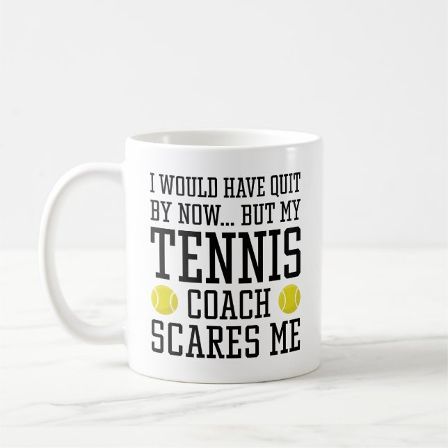Min tennis Coach Skrämmer mig Kaffemugg (Vänster)
