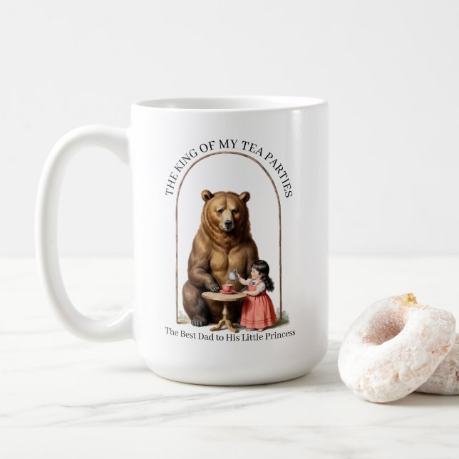 Min tepartajkonung Anpassad Pappamugg Kaffemugg (Med munk)