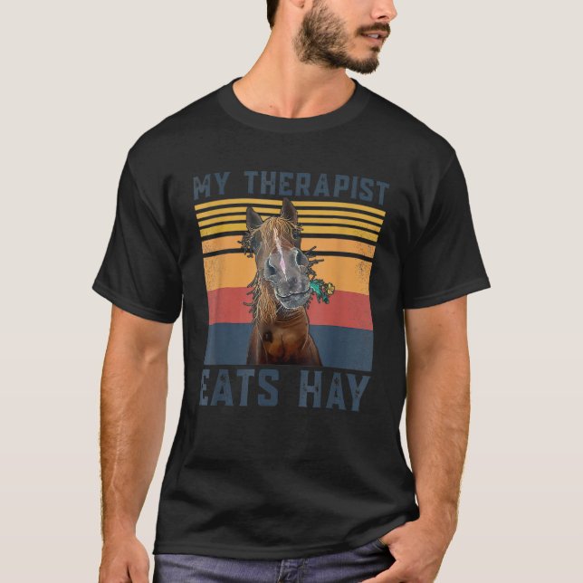 Min terapapist äter Hay Horse T Shirt (Framsida)