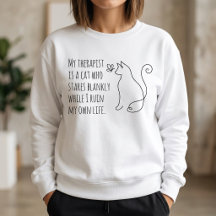 Min terapeut är en katt Roligt minimalistiskt katt