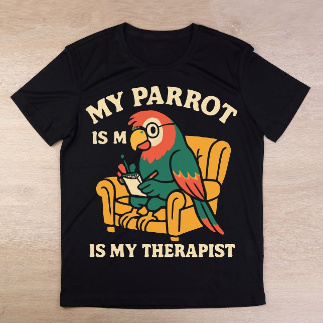 Min terapeut är en papegoja t shirt (Skapare uppladdad)
