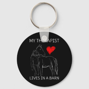 Min terapeut bor i en Barn I Equestrian Älskare Nyckelring