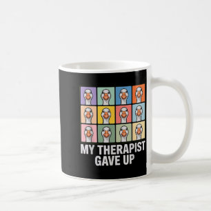 Min terapeut gav upp rolig gås rutnät popkonst mem kaffemugg