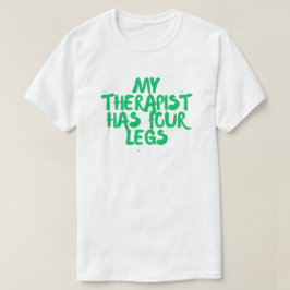 Min terapeut har fyra ben – humor hundägare t shirt