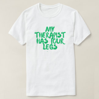 Min terapeut har fyra ben – humor hundägare t shirt