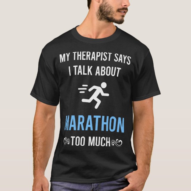 Min Terapeut Maraton T Shirt (Framsida)