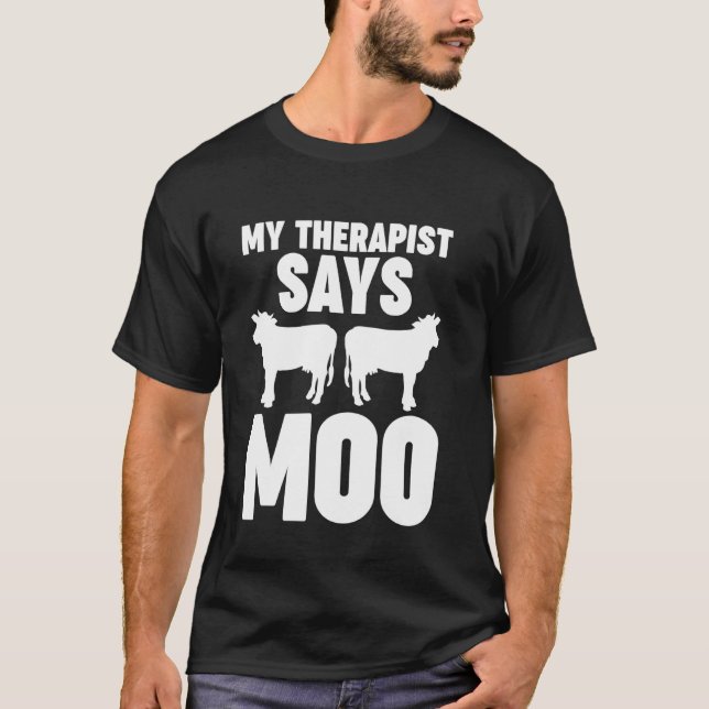 min terapeut säger moo ko t shirt (Framsida)