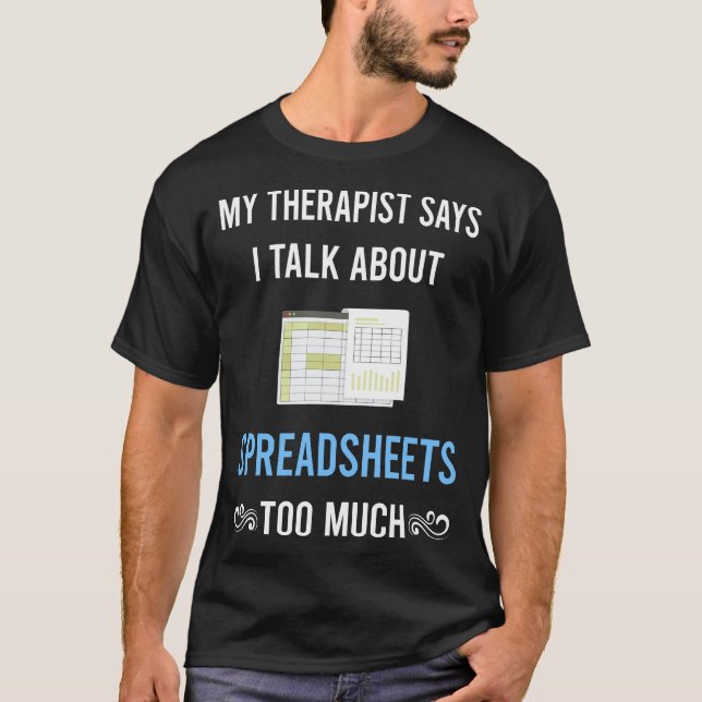 Min terapeutkalkylblad Kalkylblad T Shirt (Framsida)