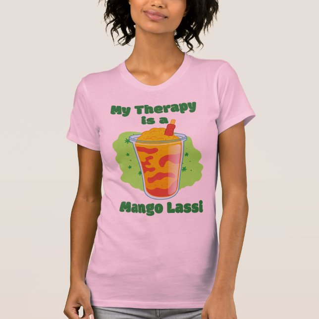 Min terapi är en mango lassi curryälskare t shirt (Framsida)