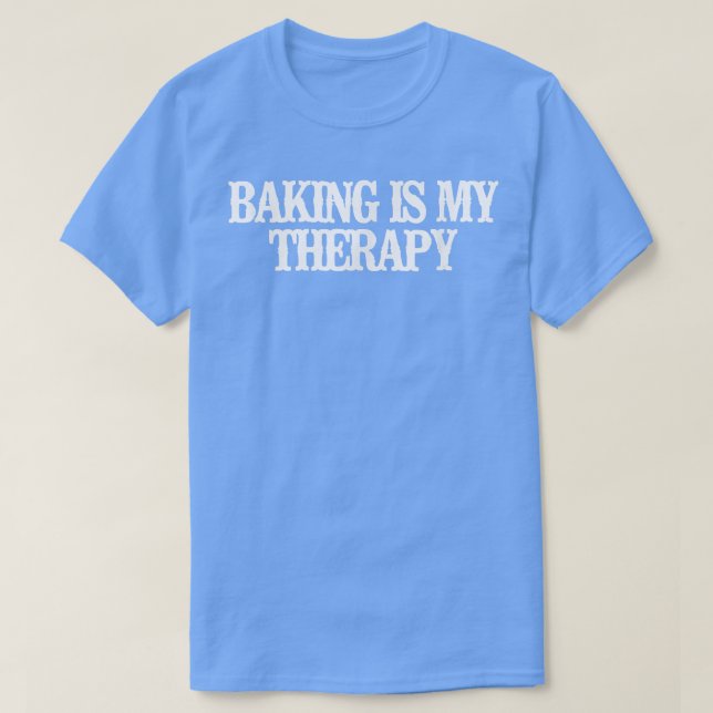 Min terapi är minimalistiskt snålt baking t shirt (Design framsida)