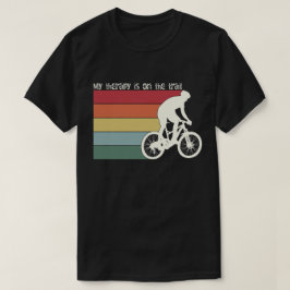 MIN TERAPI ÄR PÅ STIGARNA - Mountainbike-grafik T Shirt