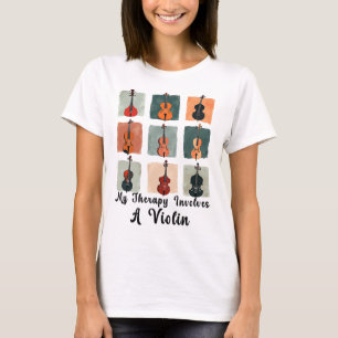 Min terapi omfattar en fiolin t shirt