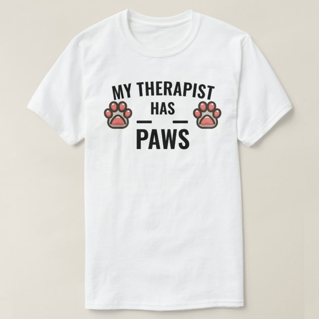 Min terapist har Tass T Shirt (Design framsida)