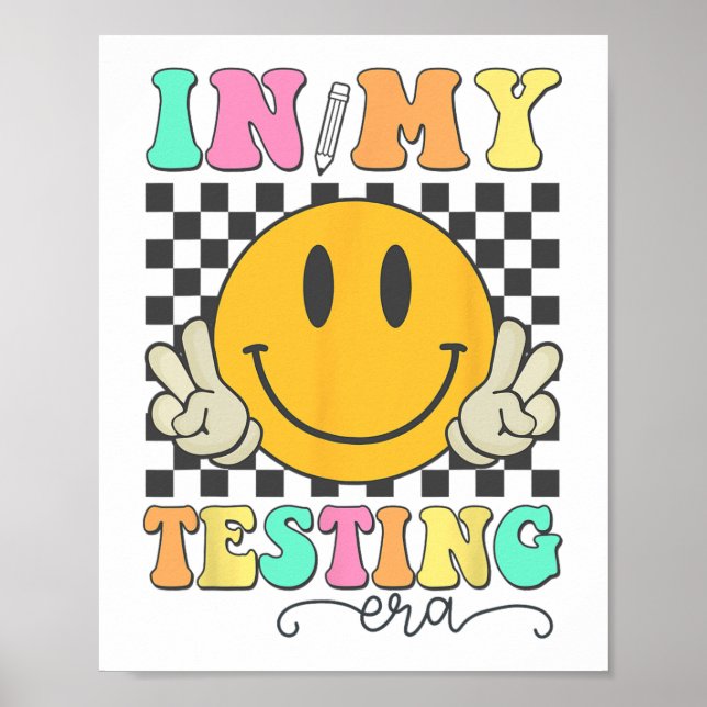 Min testtid Sten vid testningsdagen, sjömil/hatt Poster (Framsidan)