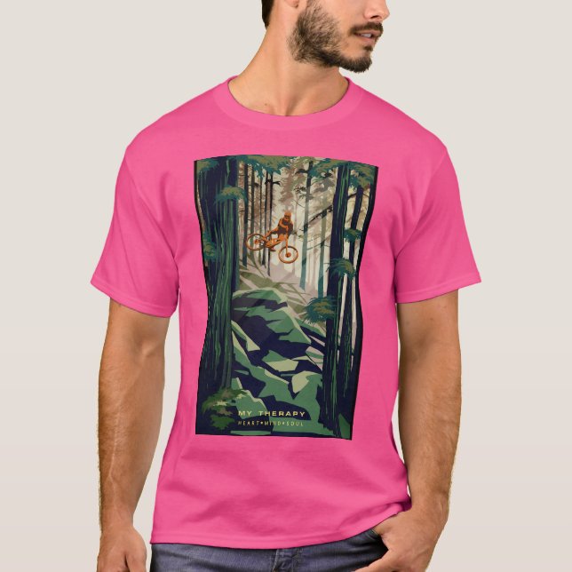 Min Therapy Mountain Bike T Shirt (Framsida)