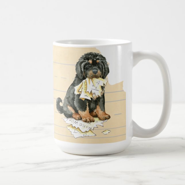 Min tibetanska mastiff Ate My Homwork Kaffemugg (Höger)