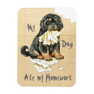 Min tibetanska mastiff Ate My Homwork Magnet