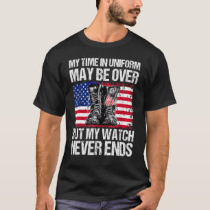 Min tid är kanske över, men min vakt är aldrig öve t shirt
