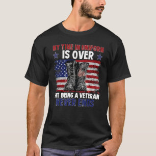 Min tid är över, men att vara veteransk dag t shirt