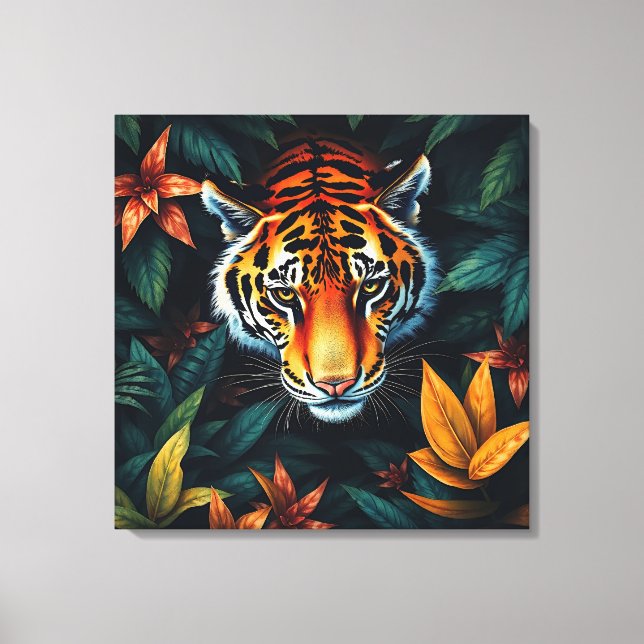 “Min Tiger” – Färgrik Tigerporträtt Canvastryck (Framsida)