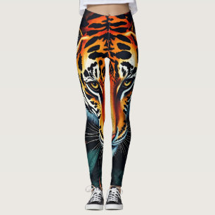 “Min Tiger” – Färgrik Tigerporträtt Leggings