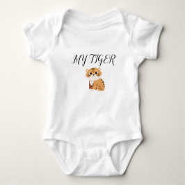 Min tigerdesign, baby jersey-bodykostdräkt t shirt